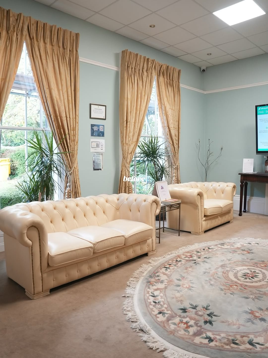 Highfield Aesthetics spacious waiting area with natural light